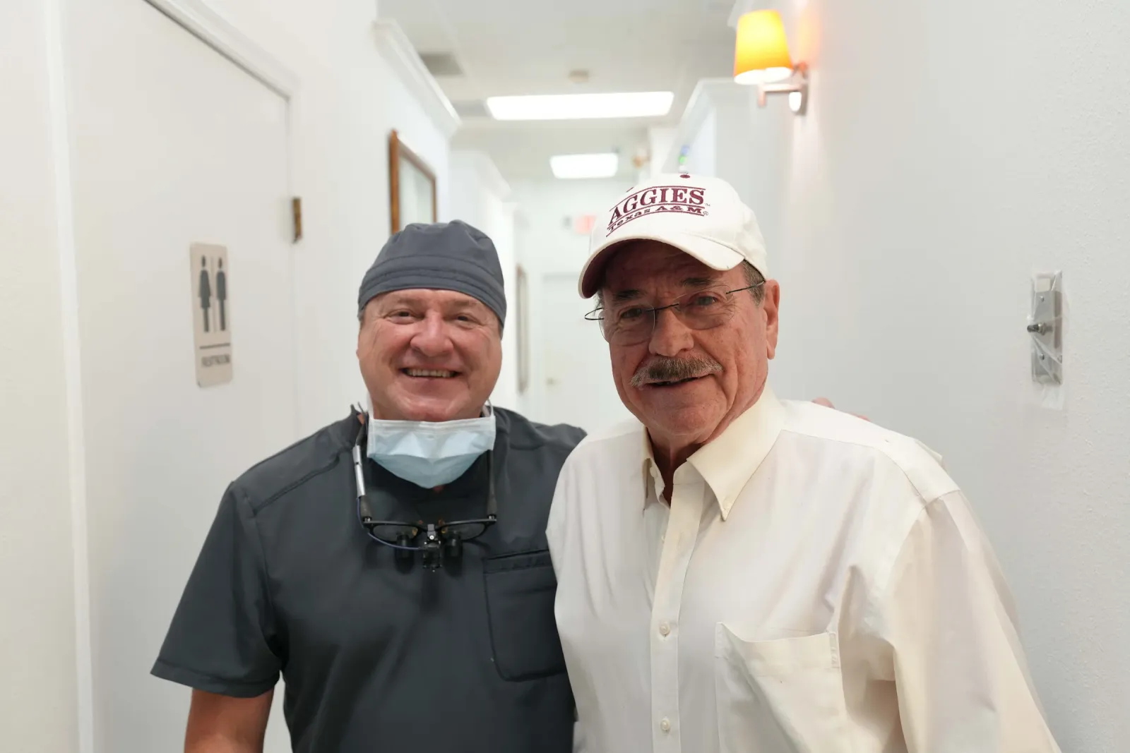 Dr. Estrada with a longtime patient at the practice