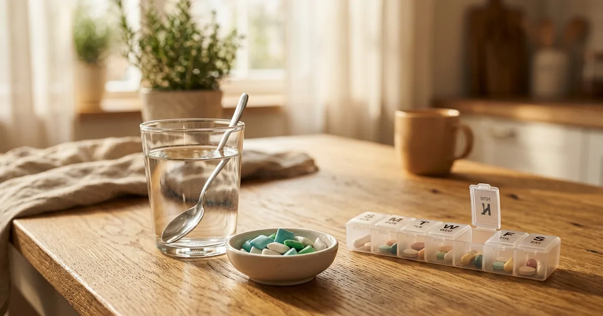 Older adult sipping water to ease a dry mouth and protect teeth from decay
